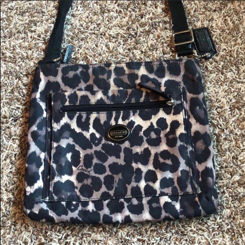Coach leopard print crossbody